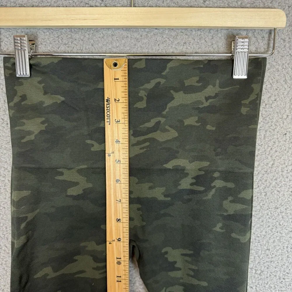 Spanx Leggings‎ Womens M Green Camo Look At Me Now Seamless Shapewear Casual